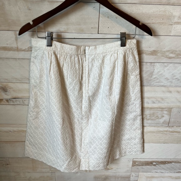 NWT J.Crew white eyelet skirt size 8 - Picture 2 of 7